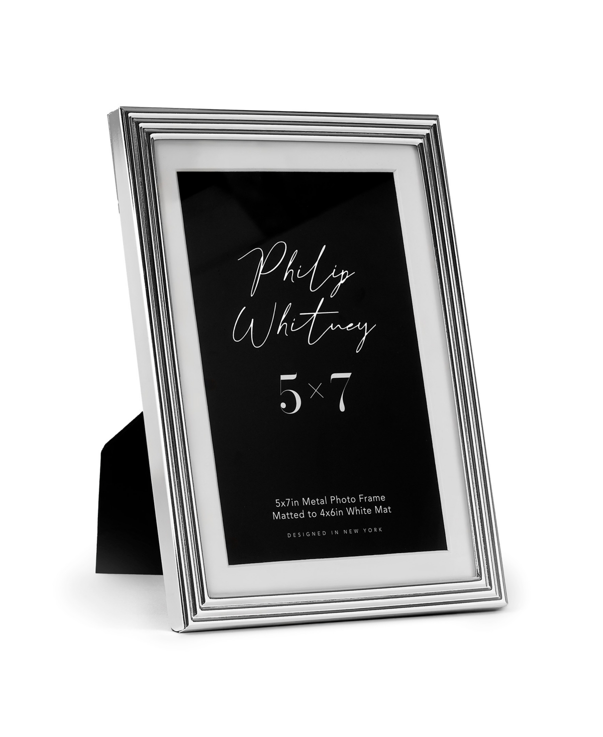 Philip Whitney Hayworth Metal Picture Frame, 5" X 7" In Silver