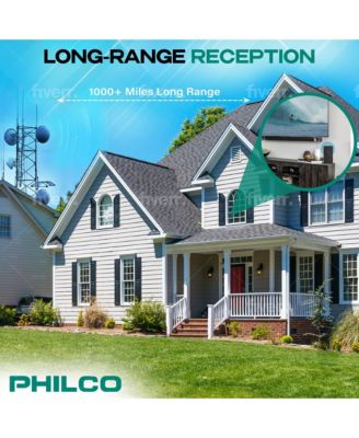 HDTV 4K Antenna with Amplifier, Indoor/Outdoor, Supports UHF/VHF, Free Digital Local Channels