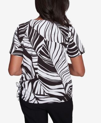 Women's Twisted Leaves Top with Side Tie Top