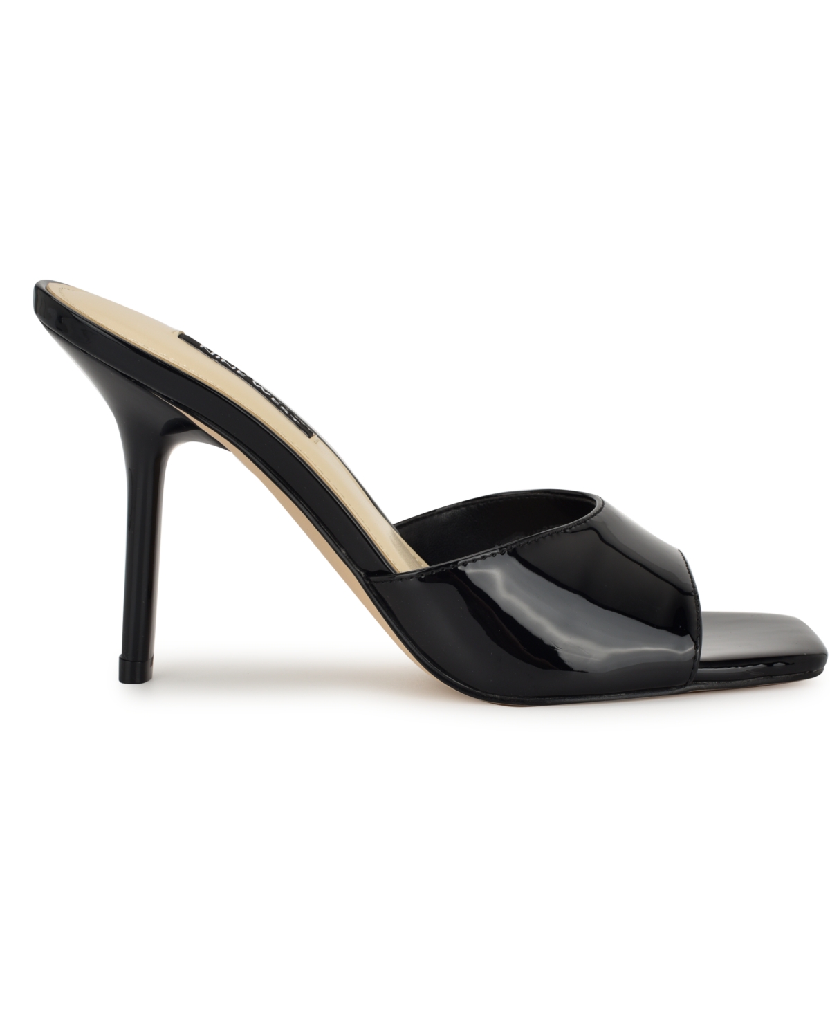 Nine West Disko Sandal In Black Patent