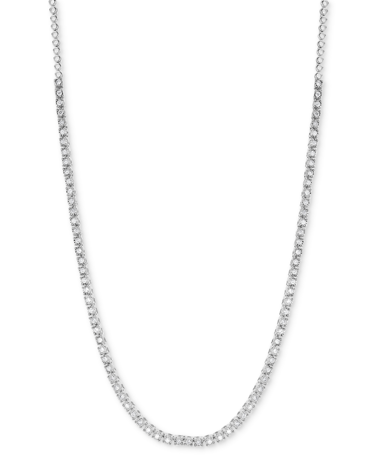 Macy's Diamond Necklace (1 Ct. T.w.) In 10k White Gold
