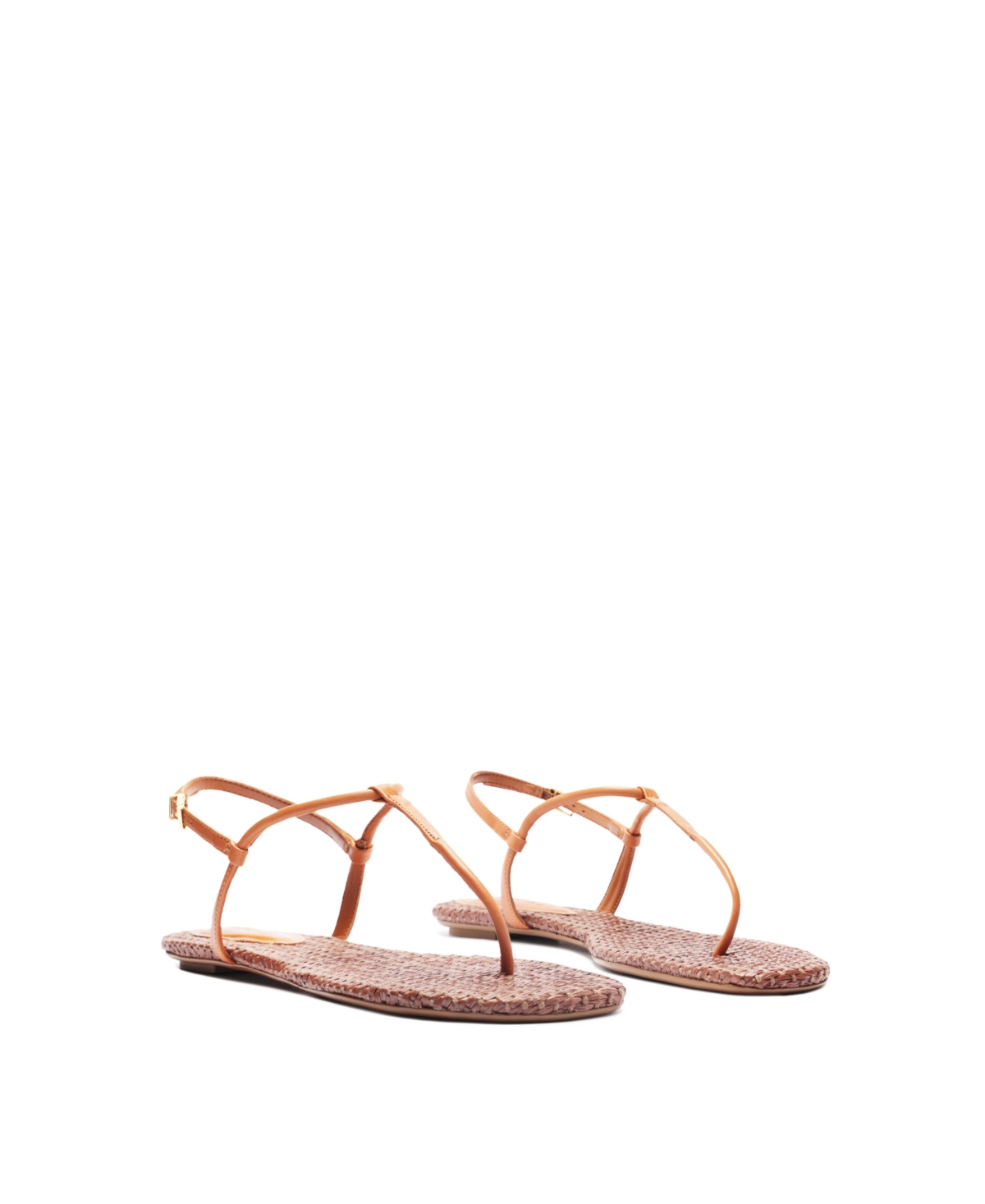 Shop Schutz Women's Elsha Round Toe Flat Sandals In Brown