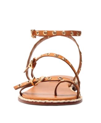 Women's Annete Round Toe Flat Sandals