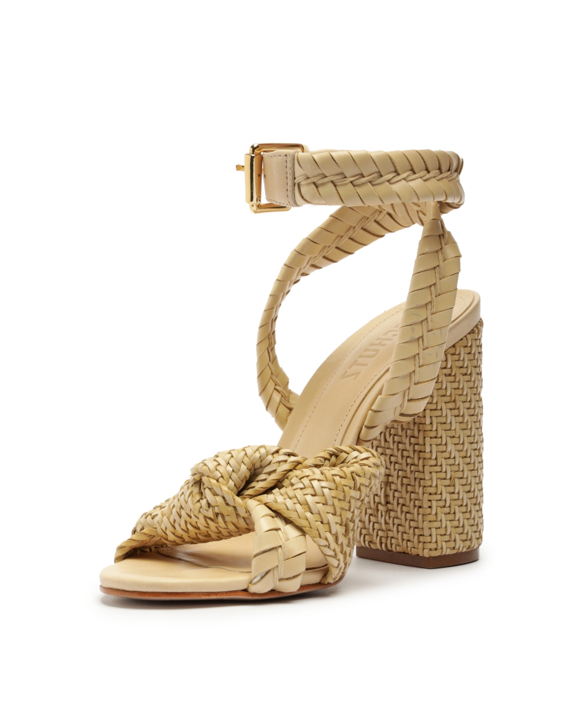 Shop Schutz Women's Khari Block Heel Sandals In Beige