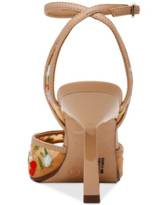 Erynn Dress Embroidered High Heel Sandals, Exclusively at Macy's