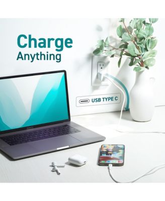 USB-C Charger Head, 20W Power Delivery 3.0 Fast Charging, Compact and Travel-Friendly, White, US Plug