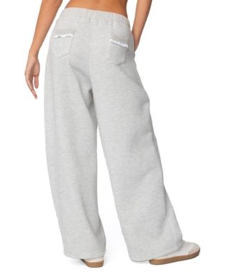 Womens Ashtin Ruffle Trim Sweatpants