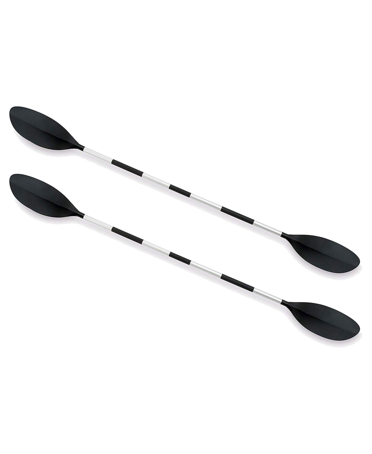 86" Lightweight Aluminum Double Oar Inflatable Kayak Paddle, Black, 2 Pack
