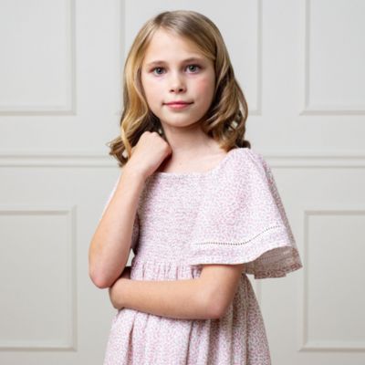 Toddler Girls Smocked Bell Sleeve Dress