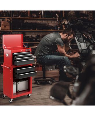 6-Drawer Rolling Tool Chest Lockable Tool Box and Storage Cabinet Garage Workshop