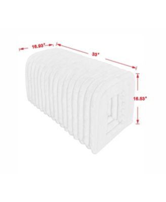 Pet-Friendly Ottoman Storage Bench with Arch Hollow Design, Multi-Functional for Living Room, Bedroom & Entryway