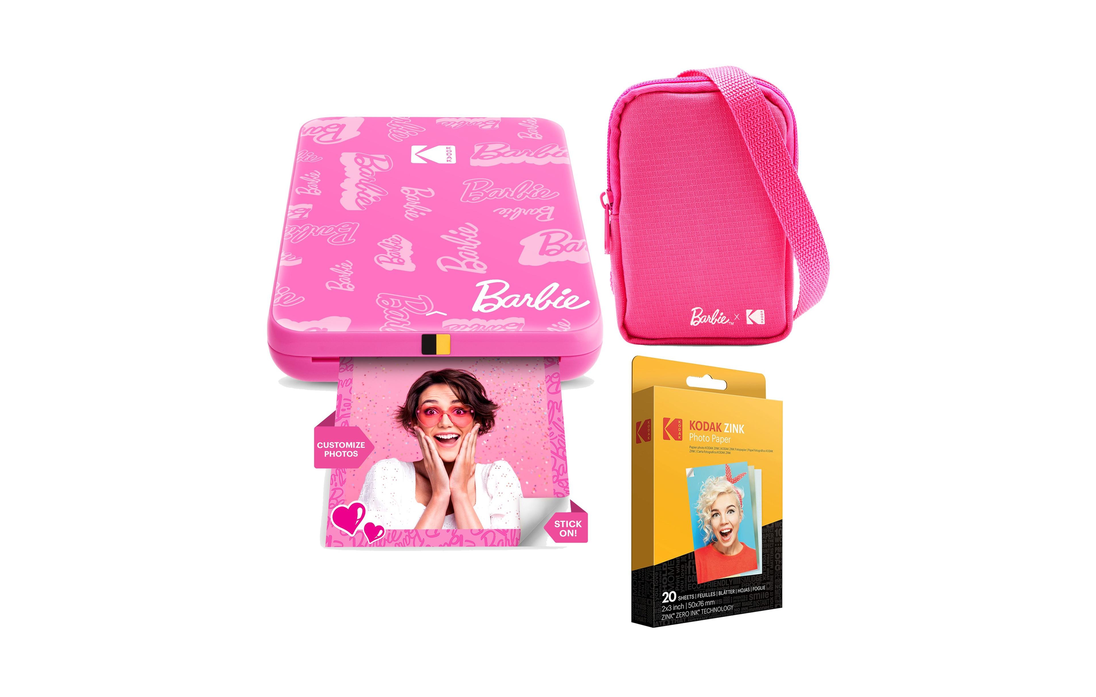 Kodak x Barbie Step Slim Instant Portable Photo Printer Barbie Starter Bundle (Signature Style)
