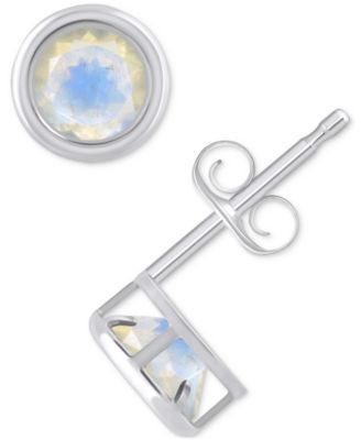 Lab-Created Opal Bezel Stud Earrings (1-1/5 ct. t.w.) Stud Earrings in 10k Gold (Also in Additional Gemstones)