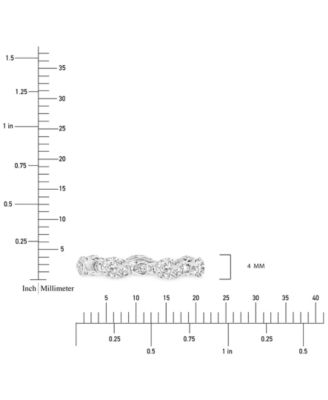 Blue & White Cubic Zirconia Band Ring (5-7/8 ct. t.w.) in Sterling Silver