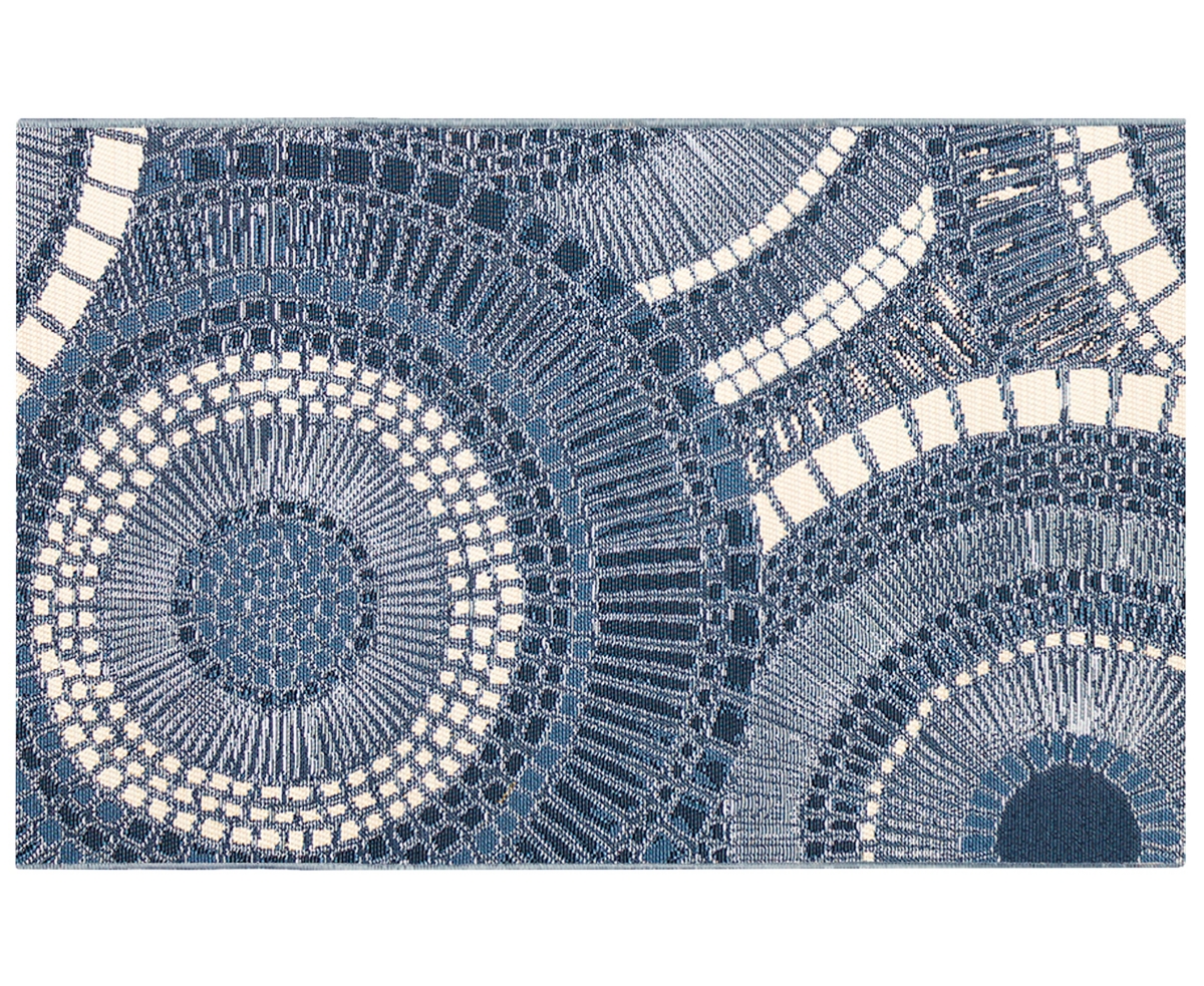 Liora Manne Esencia Circles 2'x2'10" Area Rug In Blue,ivory