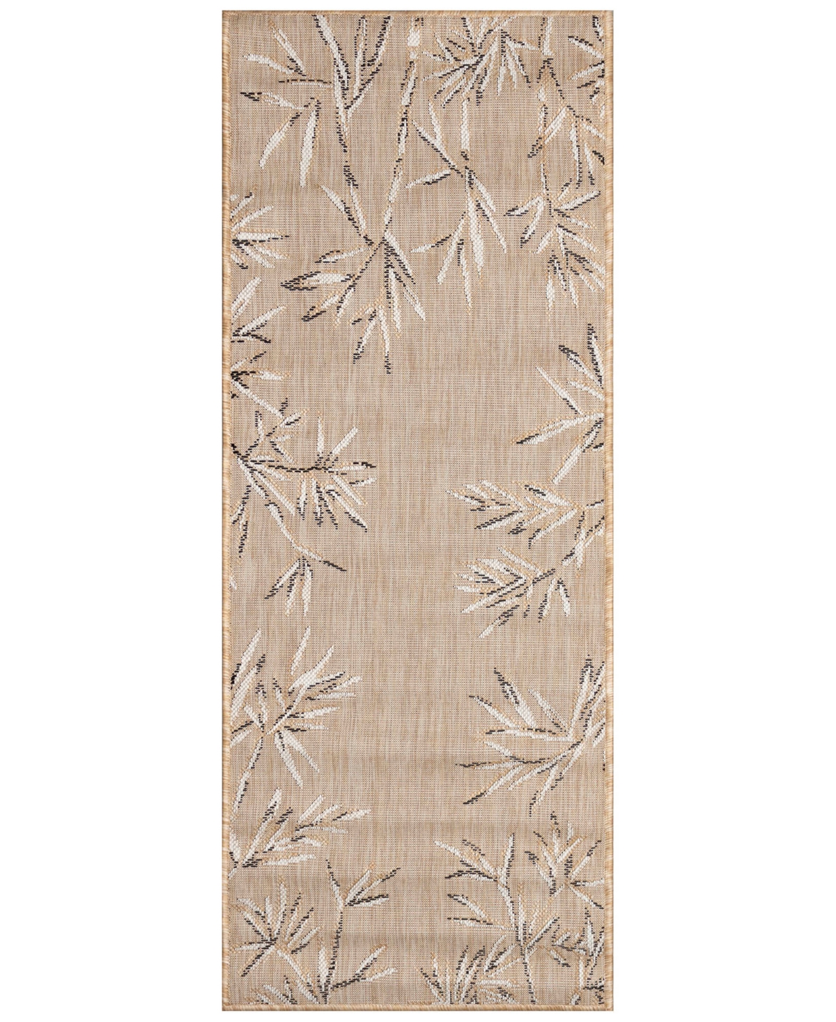 Liora Manne Carmel Border 1'11"x4'11" Runner Area Rug In Sand