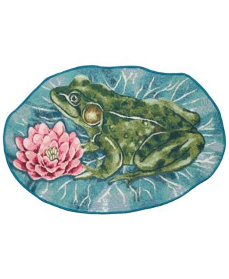Liora Manne' - Esencia Frog and Lotus 2'1"x3'3" Novelty Area Rug
