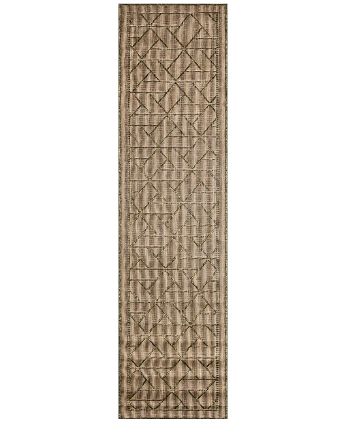 Liora Manne Carmel Pyramid 1'11"x7'6" Runner Area Rug In Green