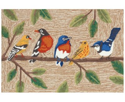 Liora Manne' - Frontporch Birds on a Branch Rug Collection