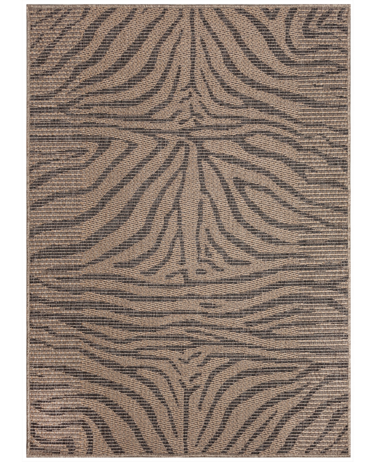 Liora Manne Monaco Zebra 6'6"x9'4" Area Rug In Taupe