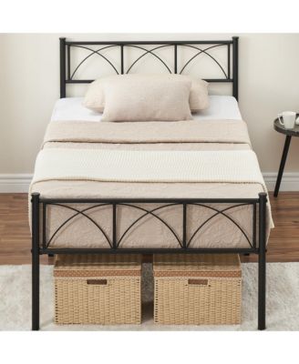 Twin Size Metal Bed Frame, Platform Bed Frame with Headboard and Footboard