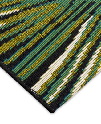 Marina Palm Border 1'11"x7'6" Runner Area Rug