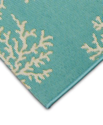 Esencia Coral Edge 1'11"x4'11" Runner Area Rug