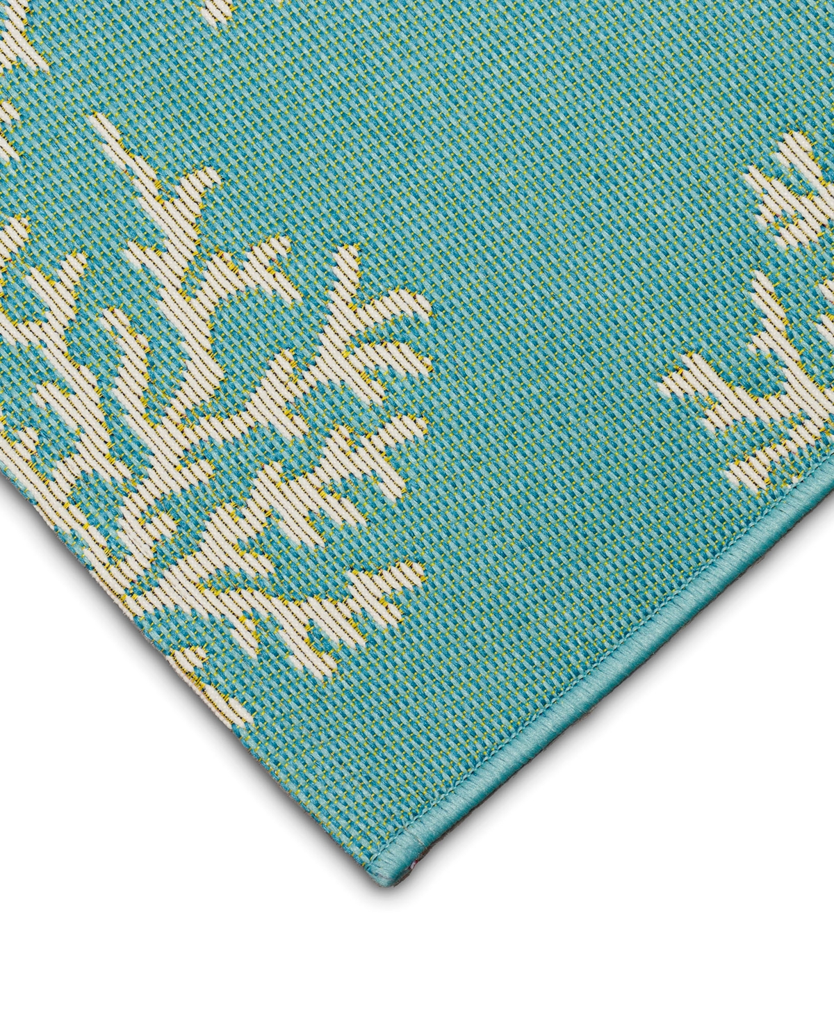 Liora Manne Esencia Coral Edge 1'11"x4'11" Runner Area Rug In Aqua