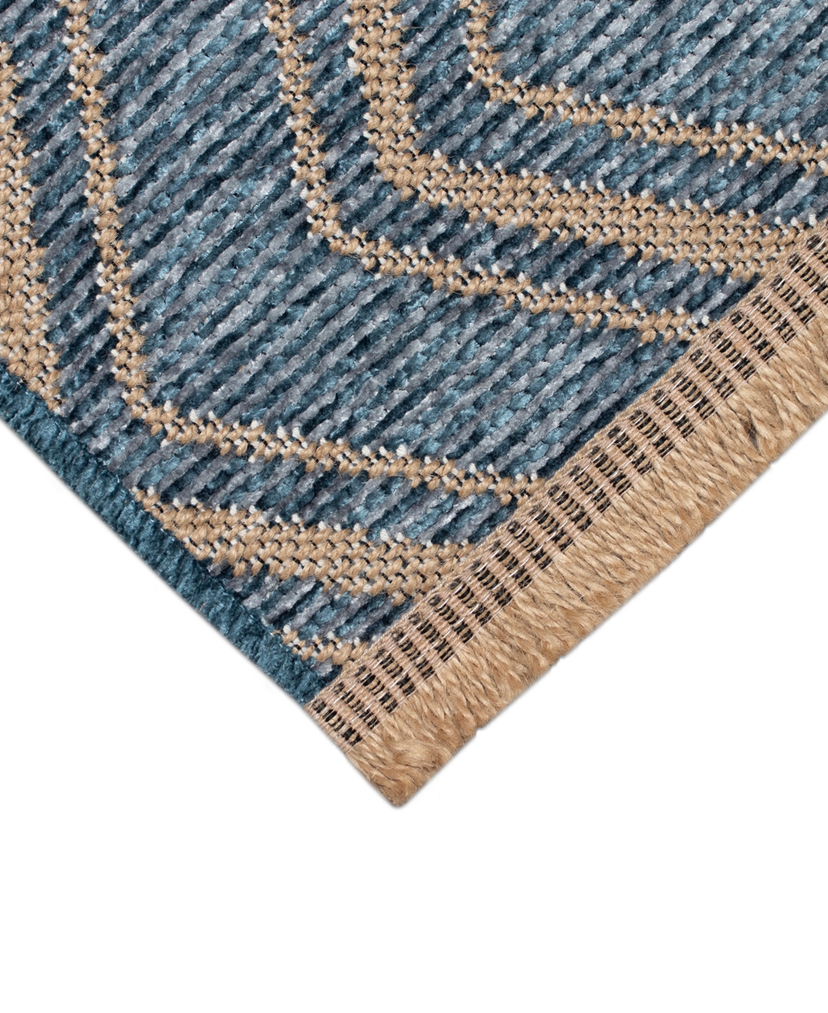 Liora Manne Mercer Zigzag 6'6"x9'4" Area Rug In Blue