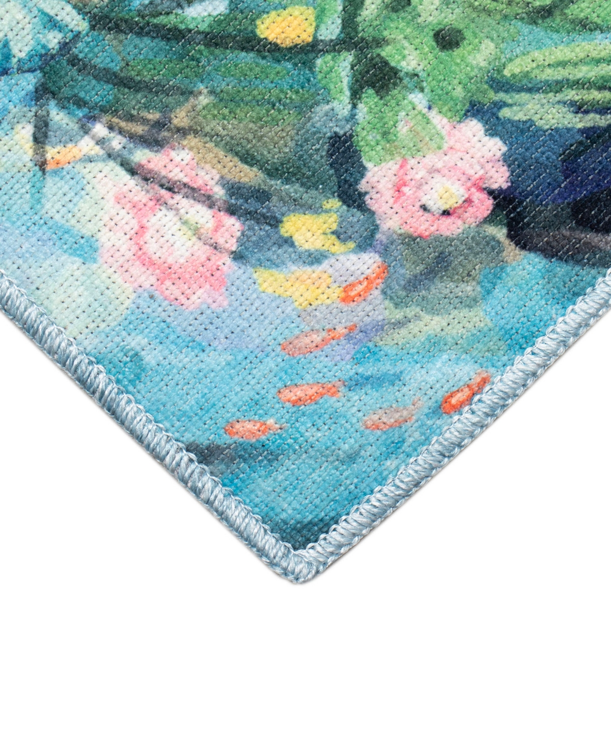 Liora Manne Impressions Peace Pond 1'11"x4'11" Runner Area Rug In Ocean