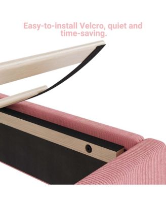 Twin Size Velvet Bed Frame, Corduroy Upholstered Twin Bed Frames Platform