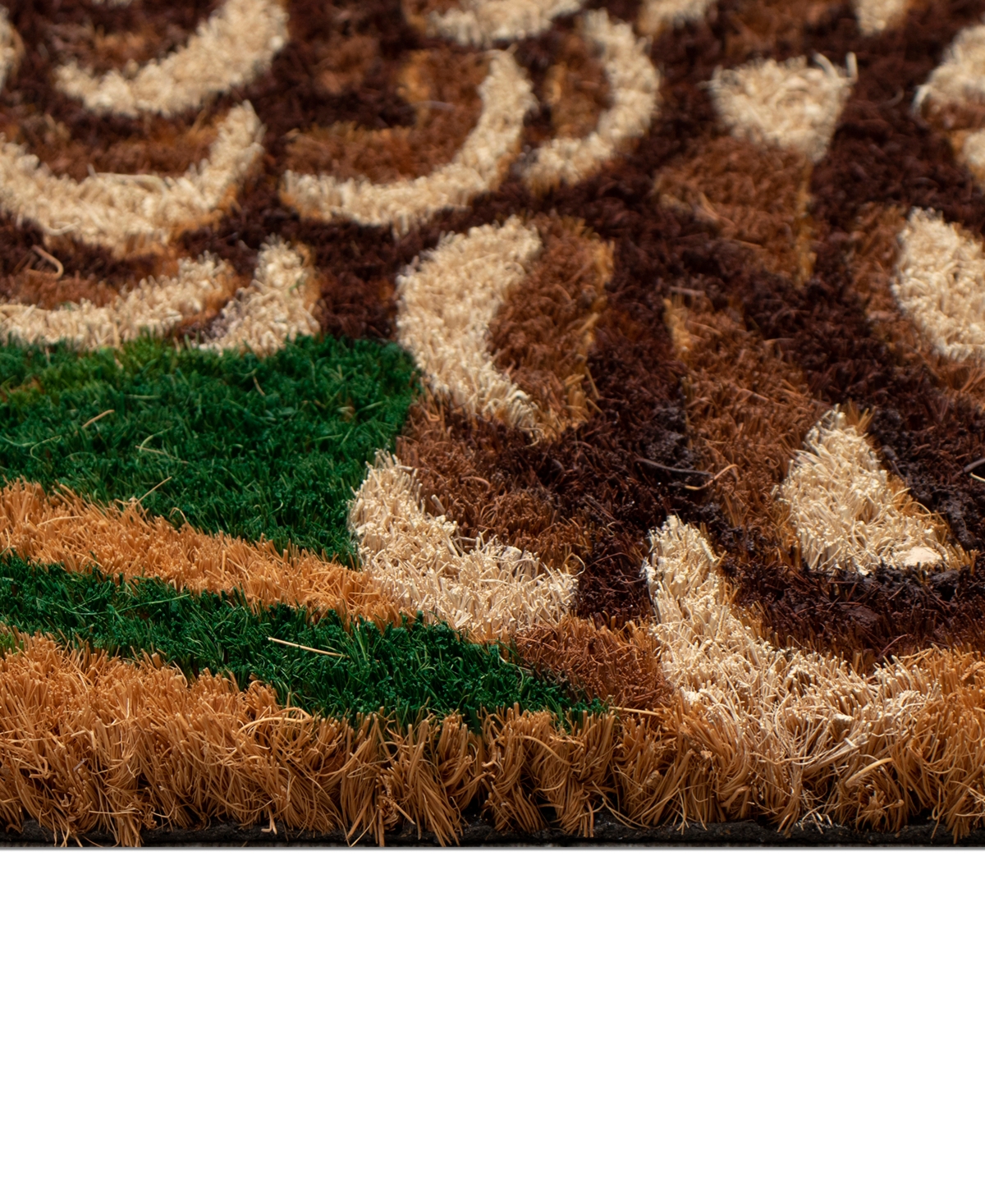 Liora Manne Natura Pinecone Border 1'6"x2'6" Area Rug In Tan