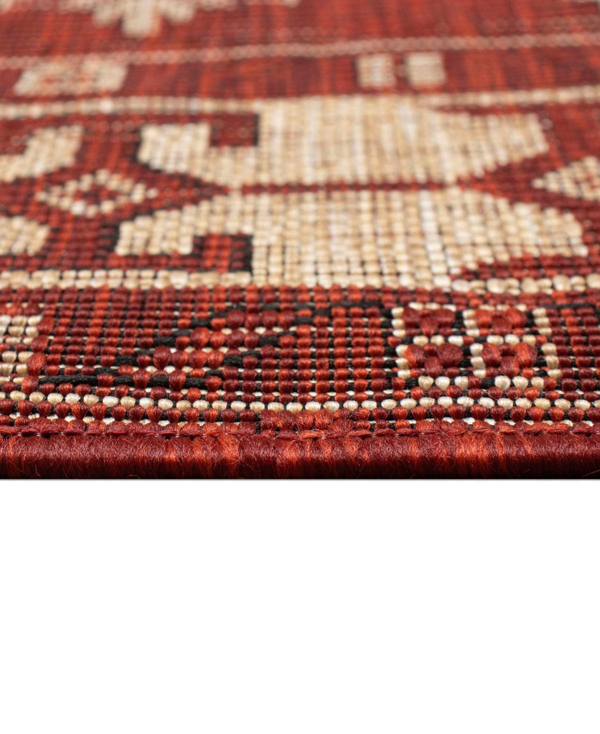 Liora Manne Carmel Kilim 7'10"x7'10" Square Area Rug In Paprika