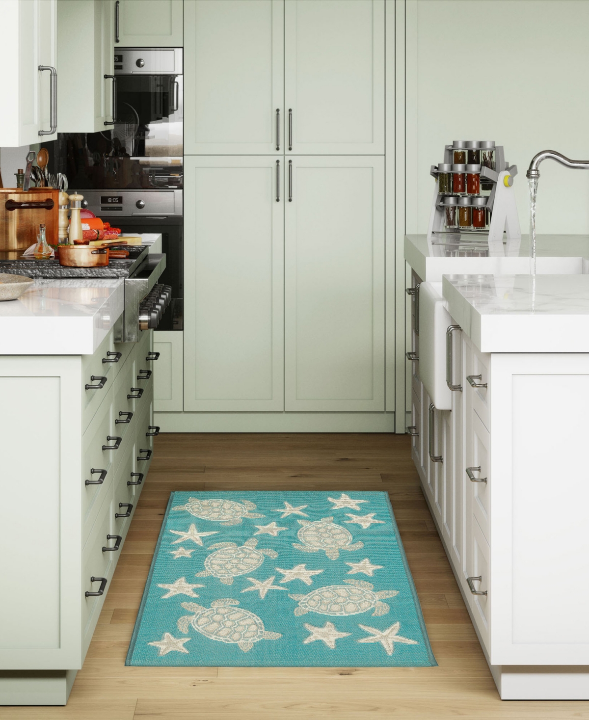 Liora Manne' Esencia Turtle and Stars 2'x2'10" Area Rug