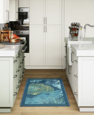 Liora Manne Esencia Coral Garden Rug Collection In Ocean
