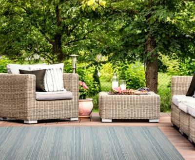 Miranda Tweed Stripe 4'10"x7'6" Area Rug