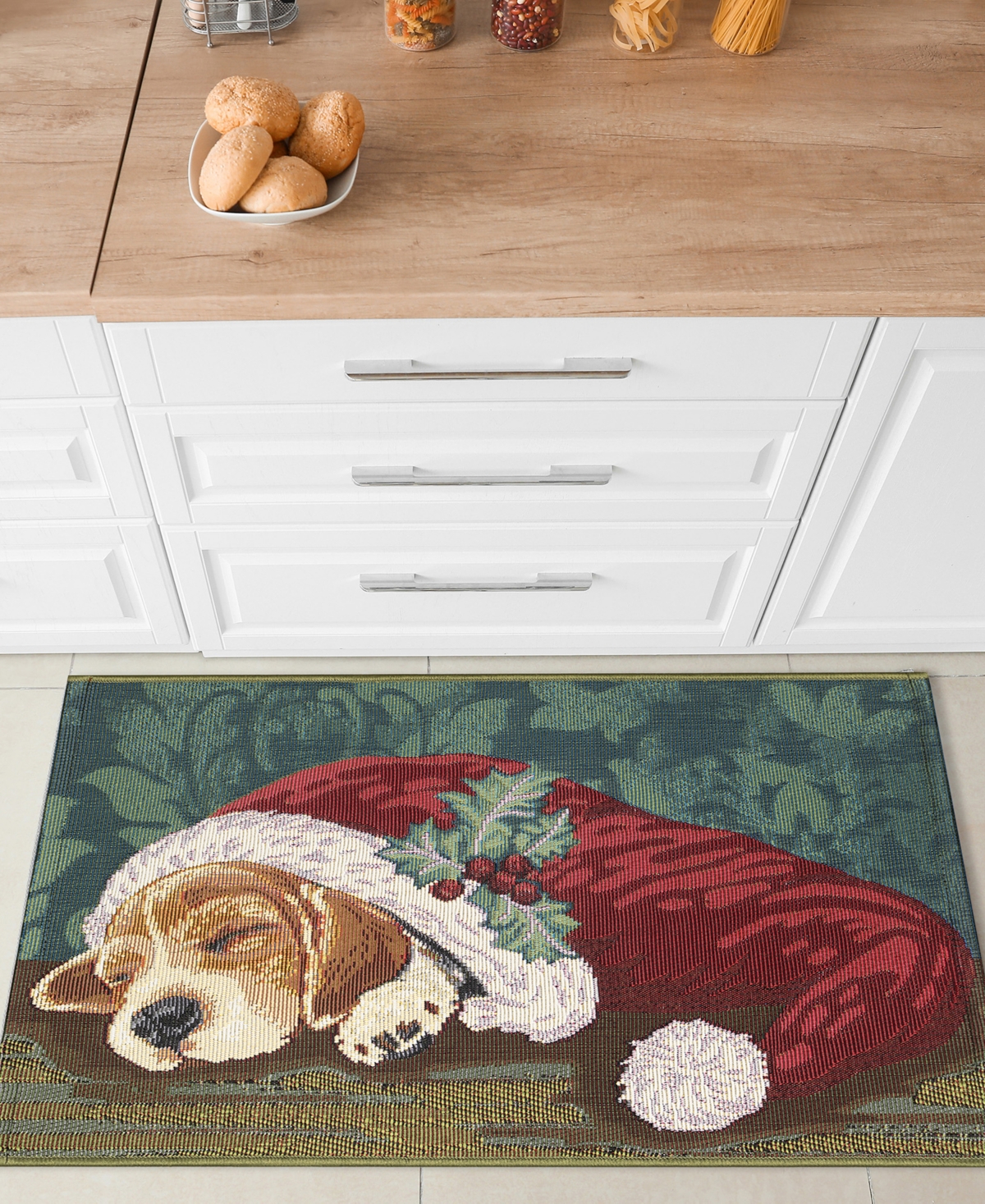 Liora Manne Esencia Nap In A Cap 2'x2'10" Area Rug In Green,red