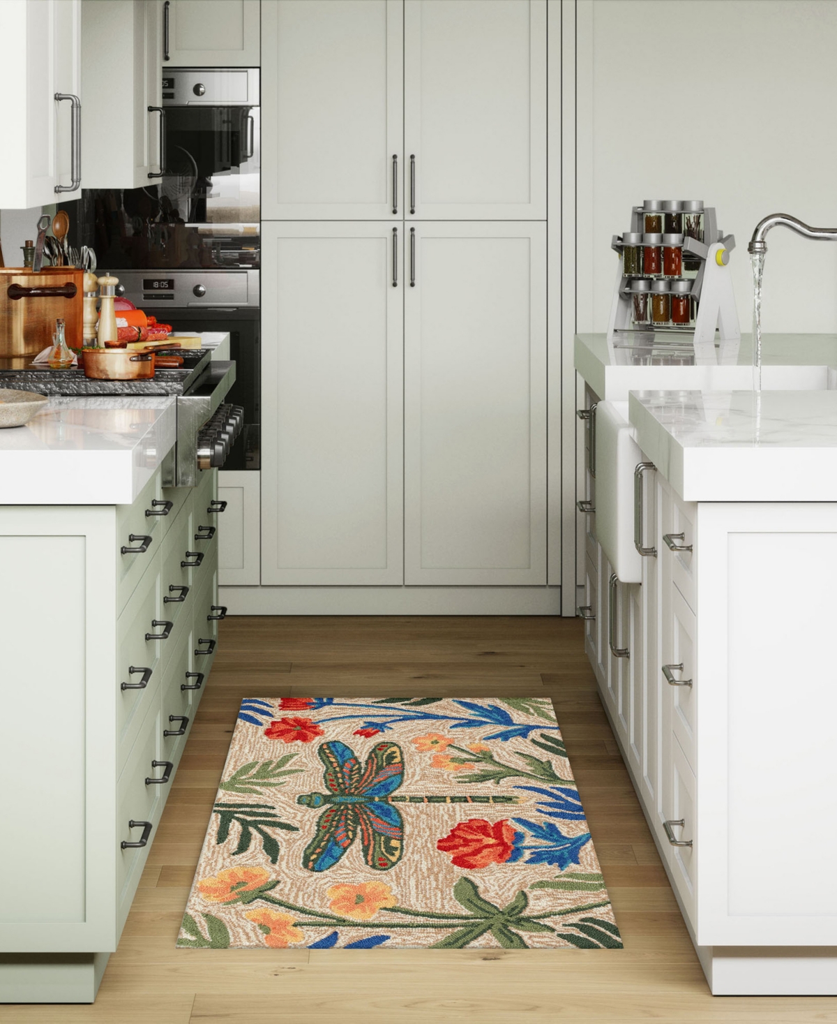 Liora Manne Frontporch Floral Dragonfly Area Rug, 2'6 X 4' In Multi