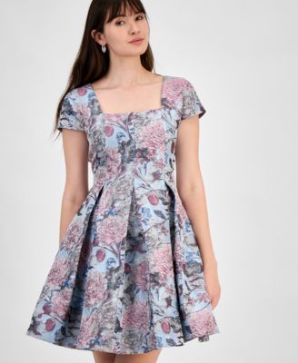 tahari floral fit and flare dress Tahari ASL Floral Fit & Flare Dress