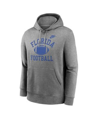Men's Heather Gray Florida Gators Legacy Football Icon Club Fleece Pullover Hoodie
