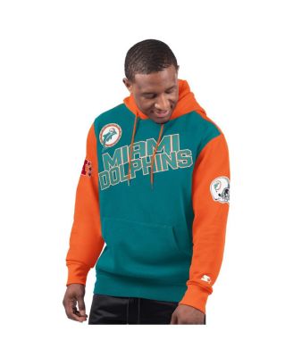 Men's Aqua Miami Dolphins Extreme Vintage Logo Pullover Hoodie