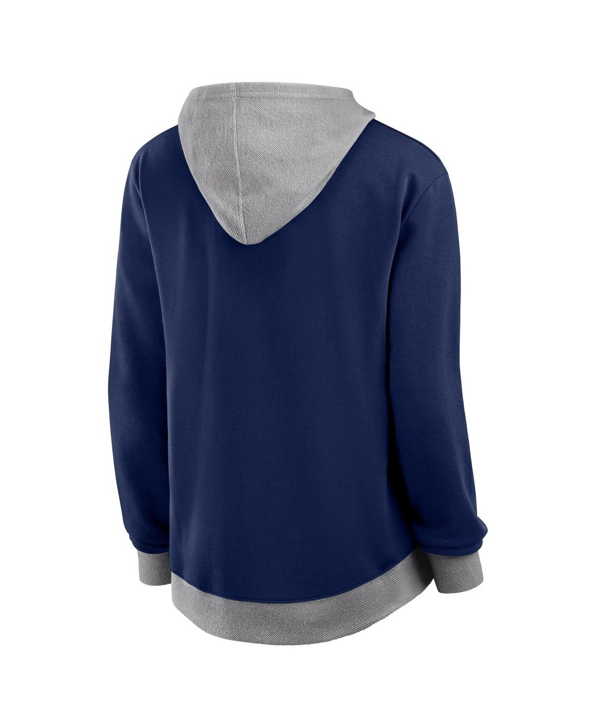Logo Athletic Women's Navy Dallas Cowboys Hit It French Terry Full-zip Hoodie In Navy