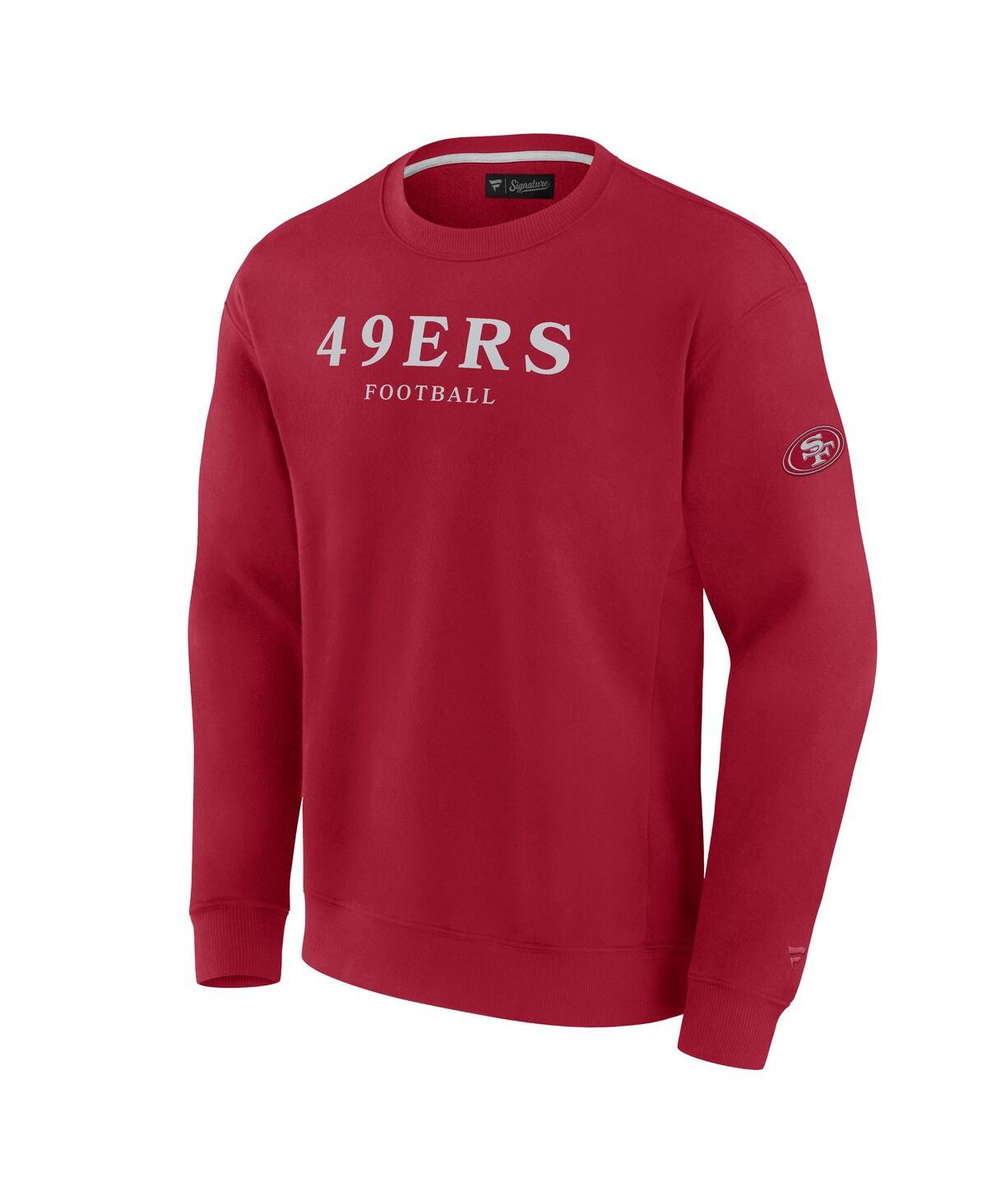 Shop Fanatics Men's And Women's Scarlet San Francisco 49ers Elements Unlimited Fleece Pullover Sweatshirt