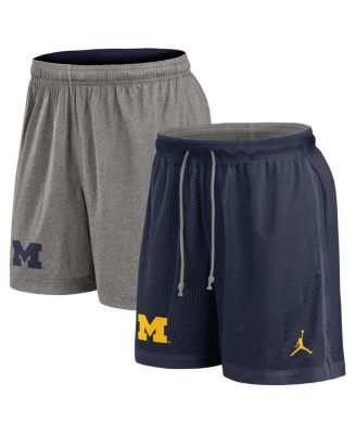 Jordan - Men's Navy/Heather Gray Michigan Wolverines Player Shorts