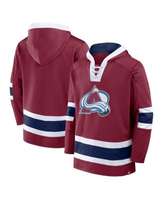 Fanatics - Men's Burgundy Colorado Avalanche Inside Line Fleece Pullover Hoodie