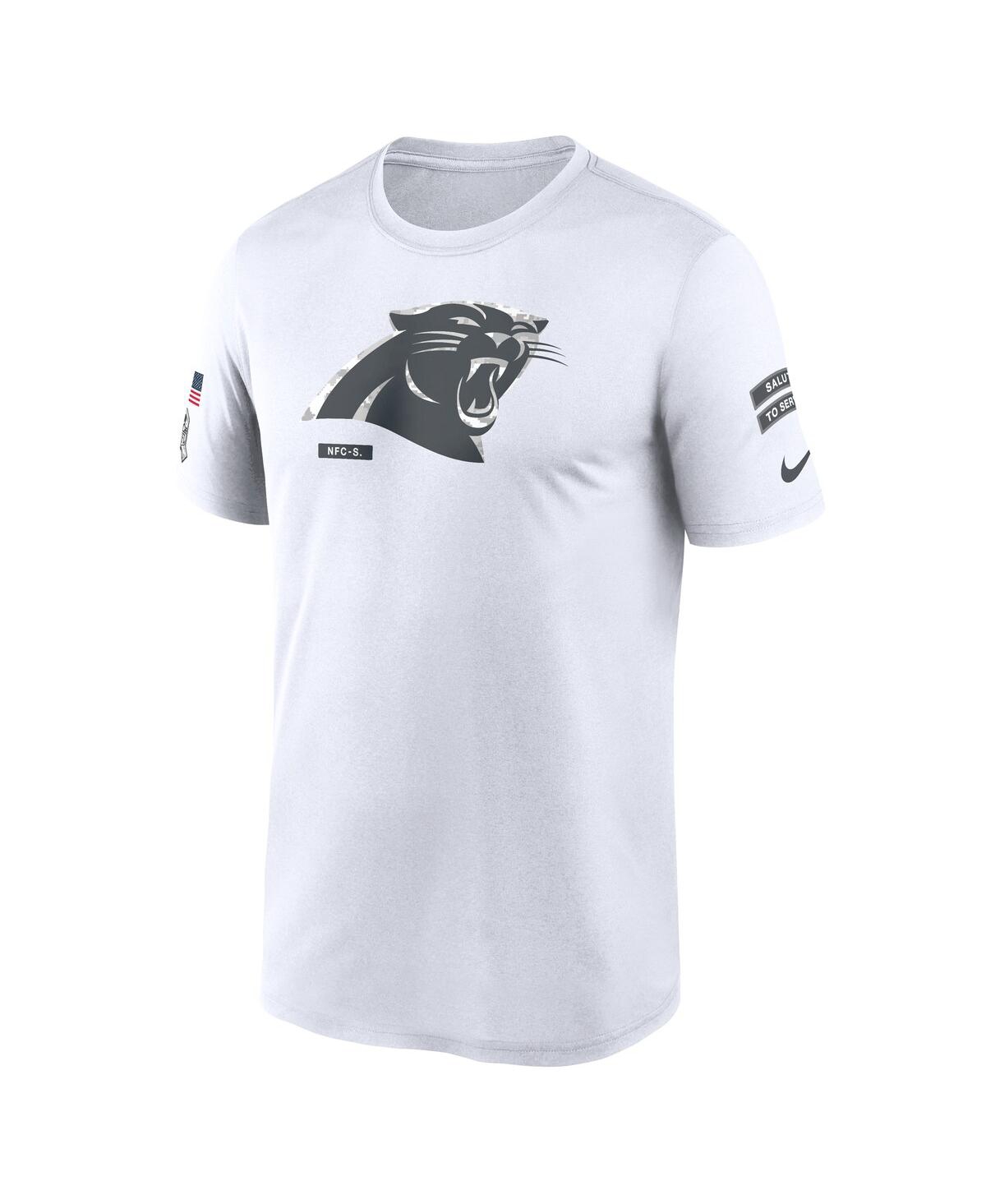 NIKE MEN'S WHITE CAROLINA PANTHERS 2024 SALUTE TO SERVICE LEGEND PERFORMANCE T-SHIRT