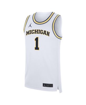 Men's White Michigan Wolverines Home Replica Basketball Jersey