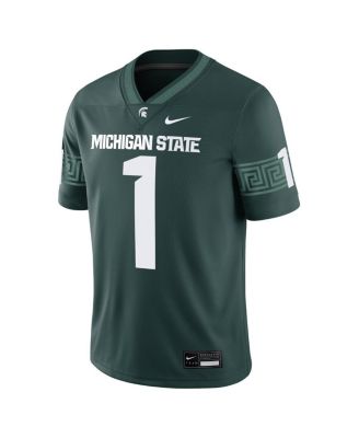 Men's 1 Green Michigan State Spartans Game Jersey