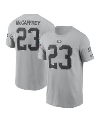 Nike - Men's Christian McCaffrey Gray San Francisco 49ers 2024 Salute To Service Name Number T-Shirt
