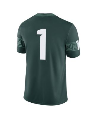 Men's 1 Green Michigan State Spartans Game Jersey